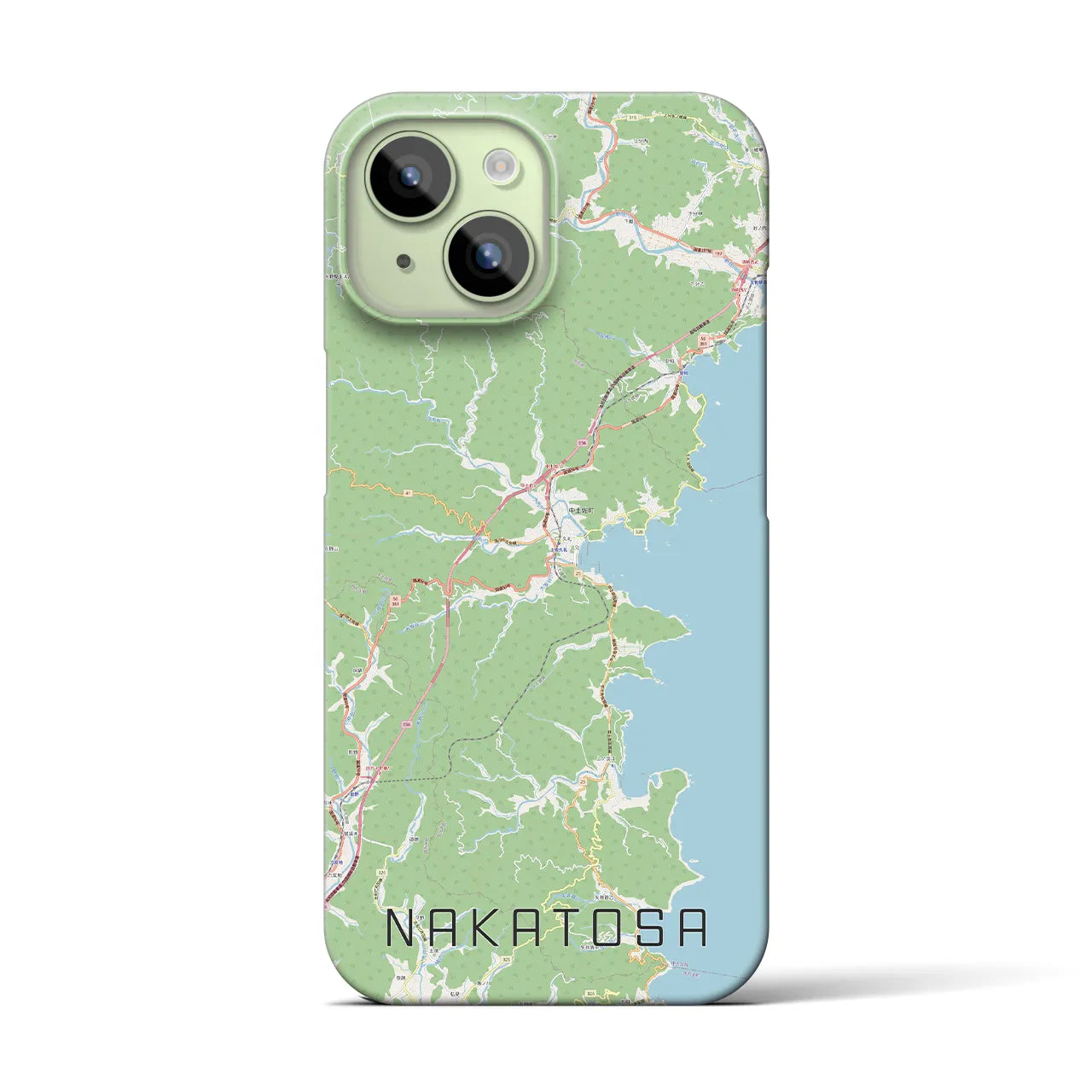 【中土佐(高知県)】地図柄iPhoneケース(バックカバータイプ)