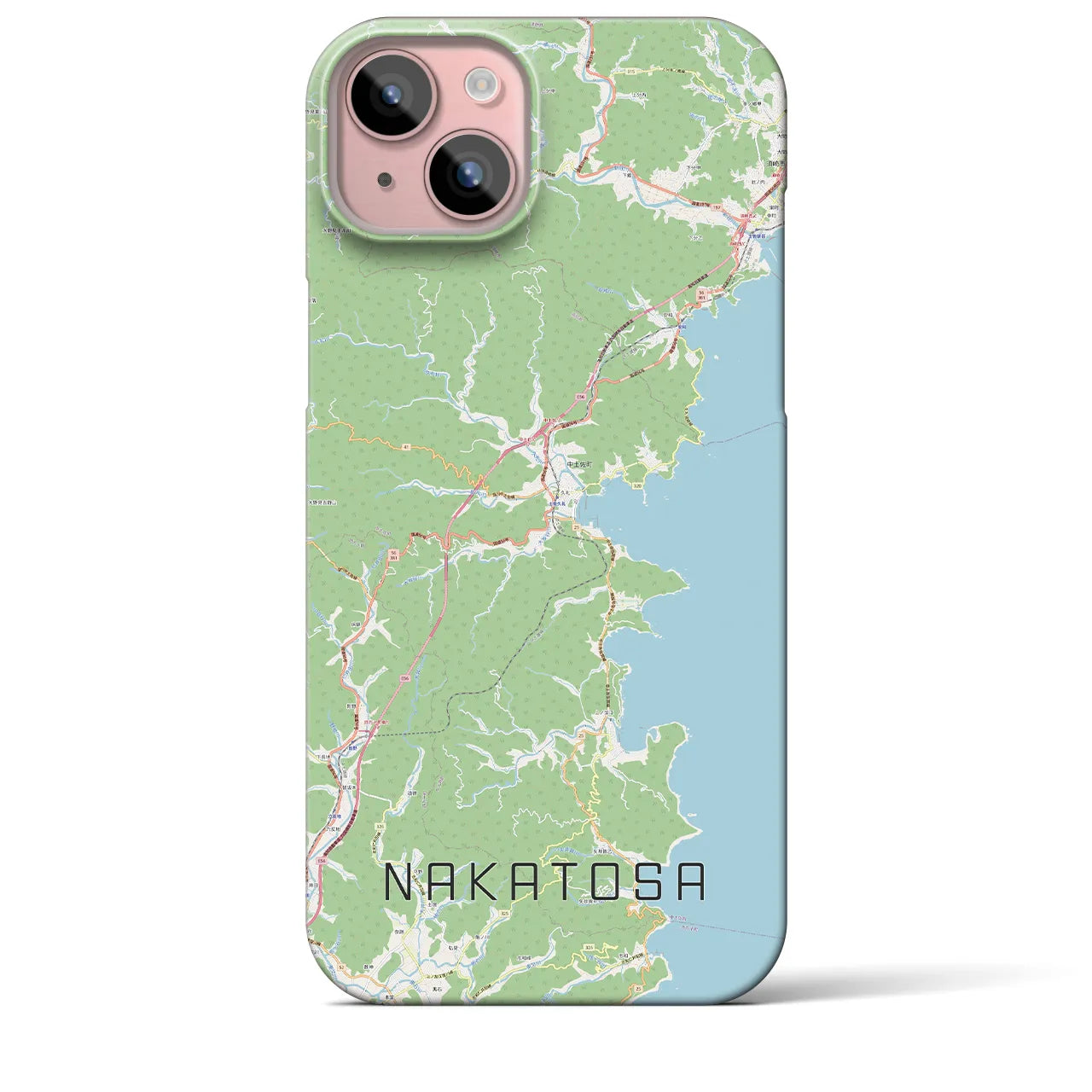 【中土佐(高知県)】地図柄iPhoneケース(バックカバータイプ)