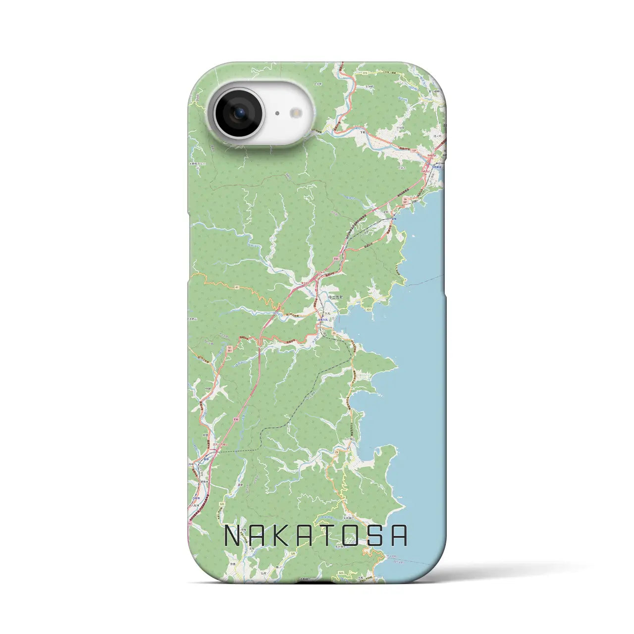 【中土佐(高知県)】地図柄iPhoneケース(バックカバータイプ)