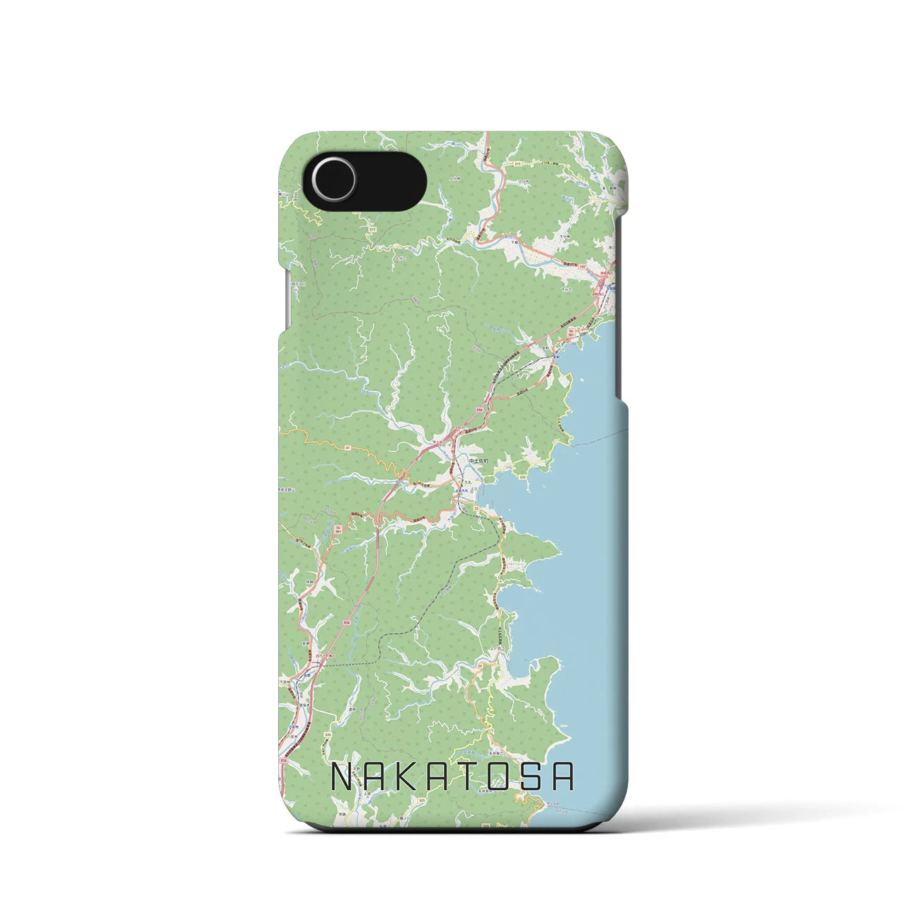 【中土佐(高知県)】地図柄iPhoneケース(バックカバータイプ)