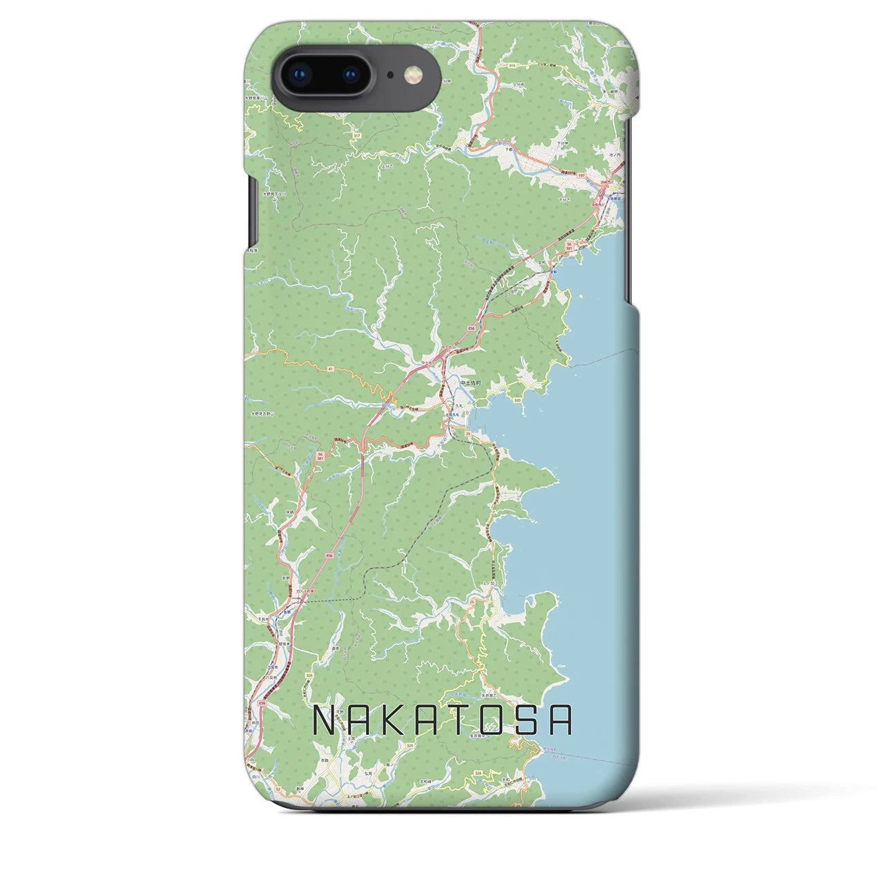 【中土佐(高知県)】地図柄iPhoneケース(バックカバータイプ)