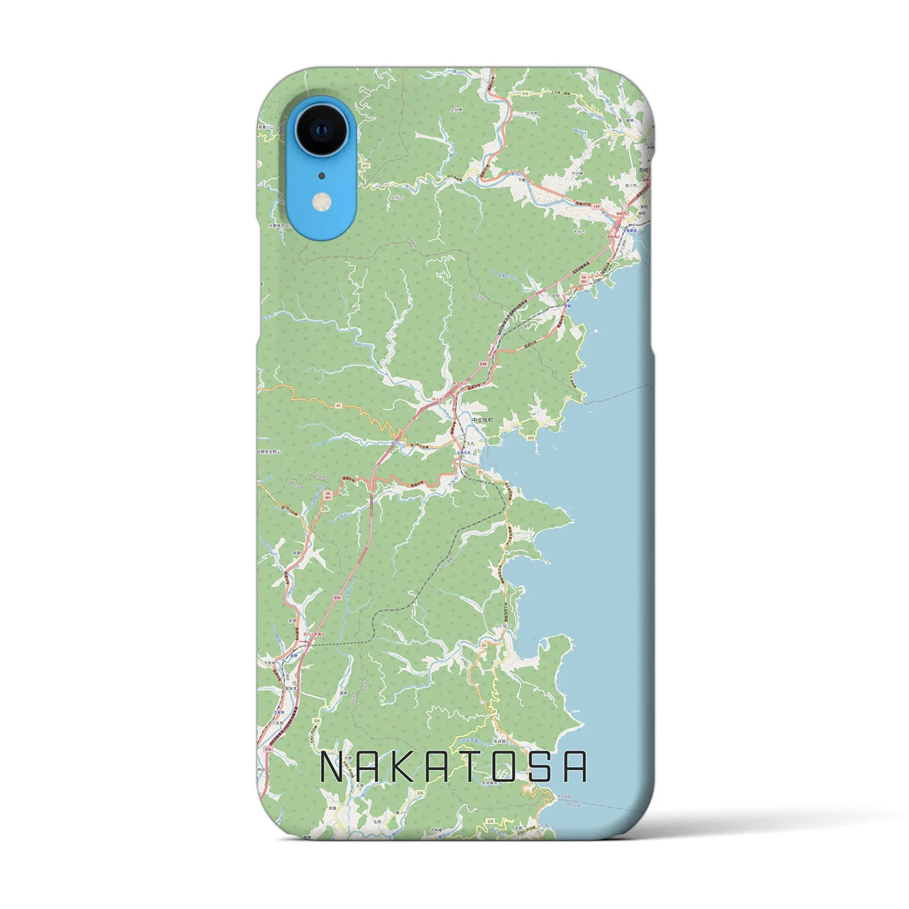 【中土佐(高知県)】地図柄iPhoneケース(バックカバータイプ)