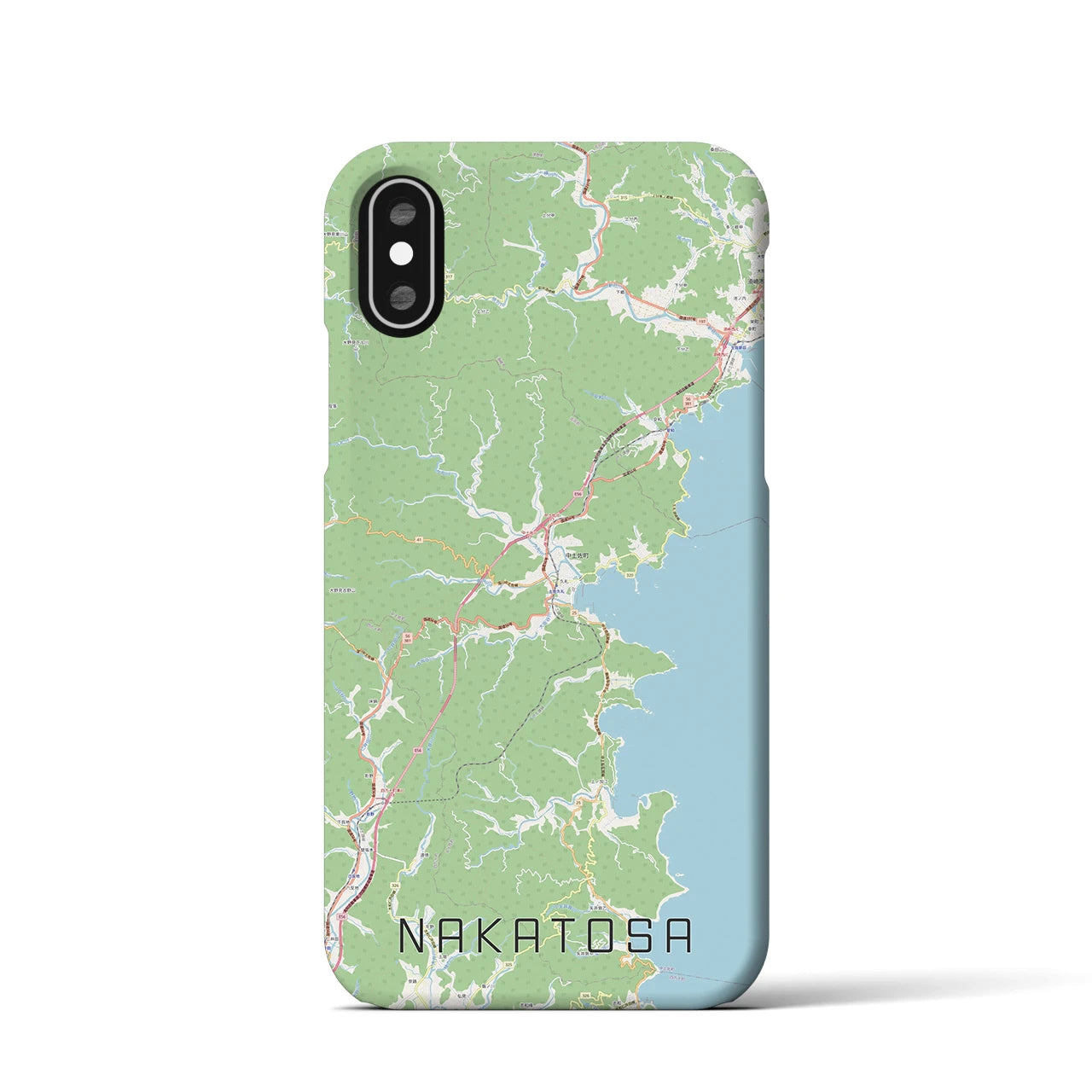【中土佐(高知県)】地図柄iPhoneケース(バックカバータイプ)