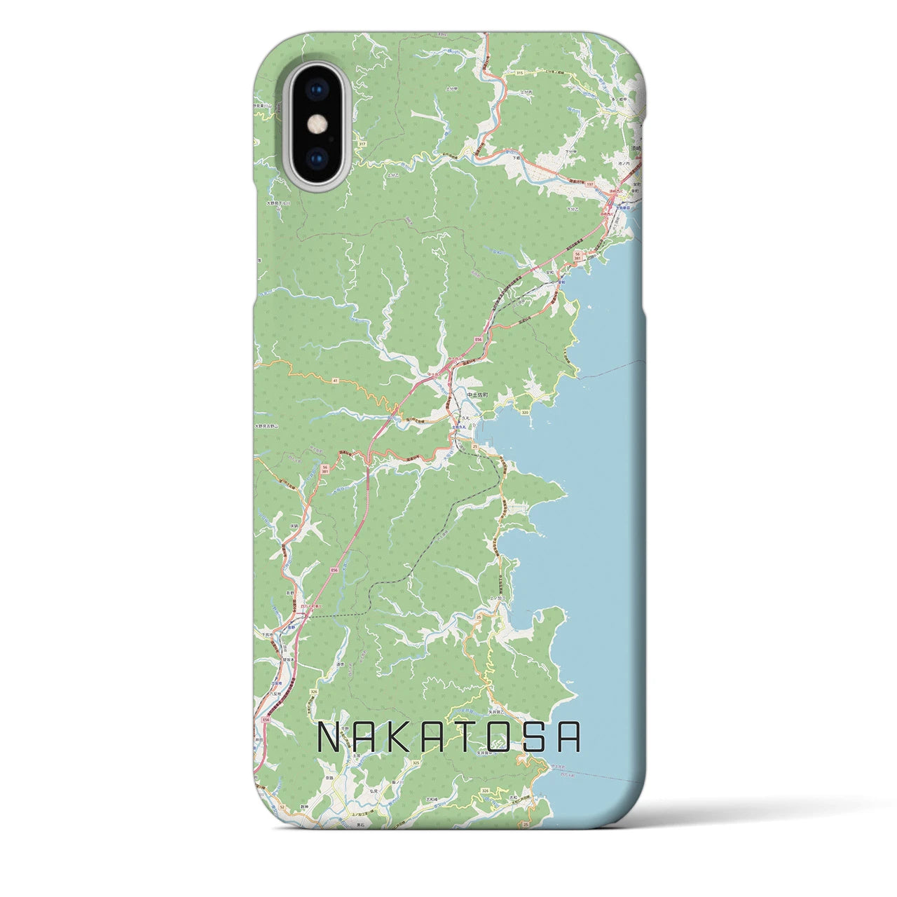 【中土佐(高知県)】地図柄iPhoneケース(バックカバータイプ)