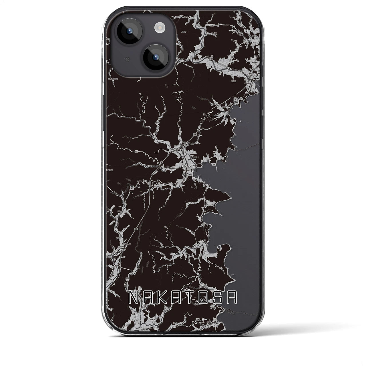 【中土佐(高知県)】地図柄iPhoneケース(クリアタイプ)