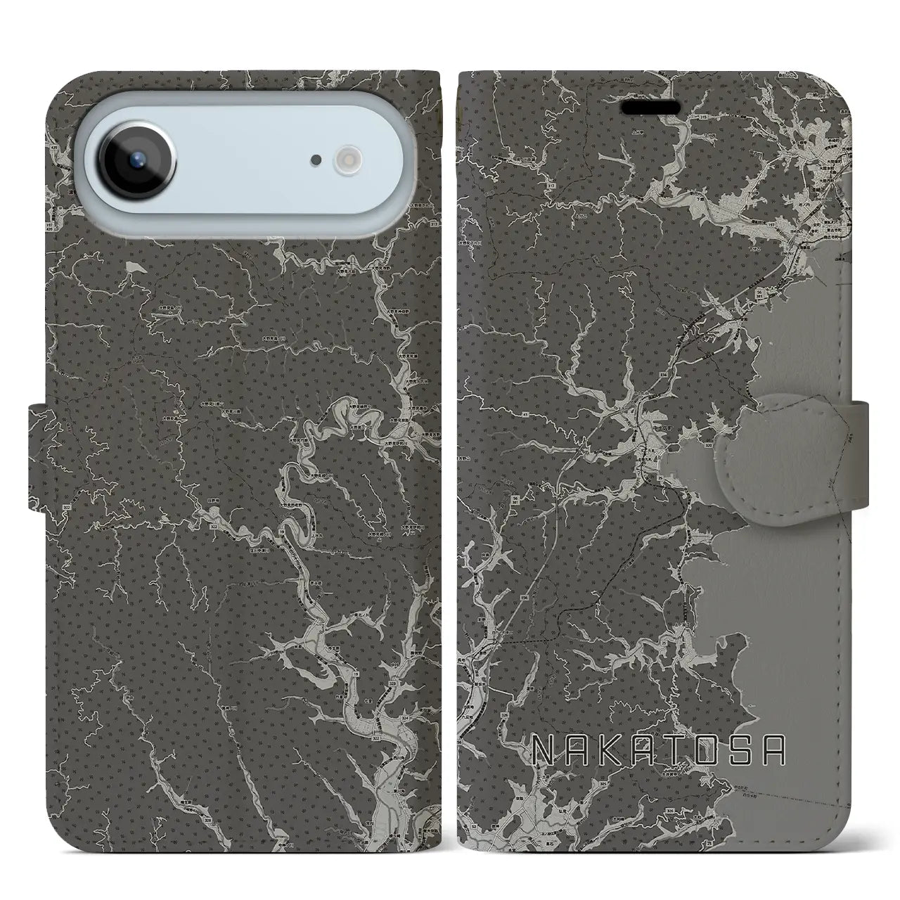 【中土佐(高知県)】地図柄iPhoneケース(手帳タイプ)