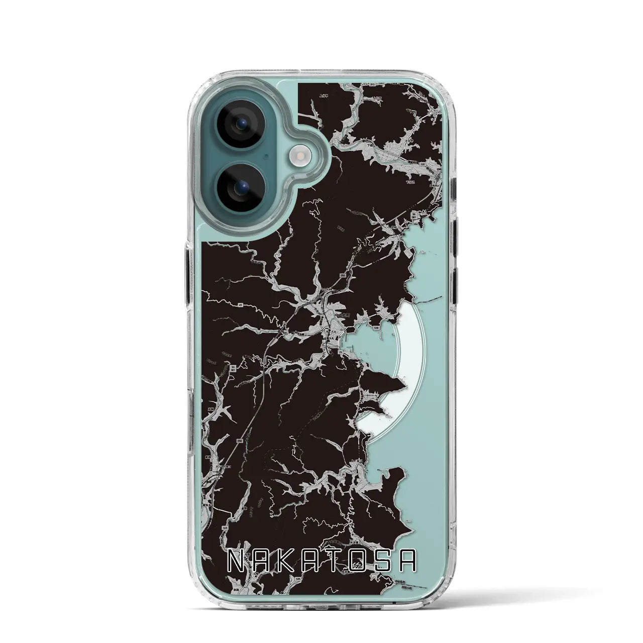 【中土佐(高知県)】地図柄iPhoneケース(MagSafeタイプ)モノトーン・iPhone 16 Pro 用