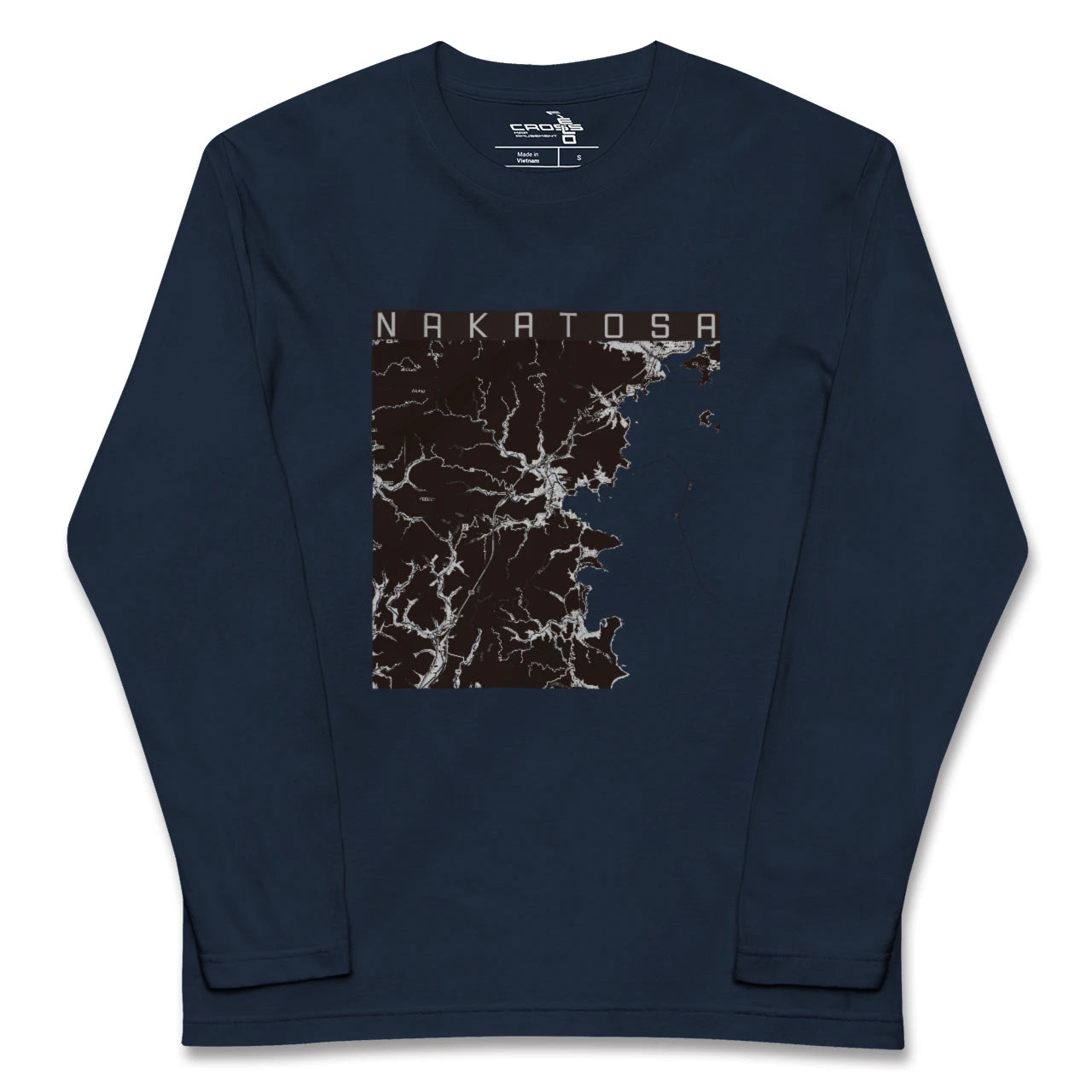 【中土佐(高知県)】地図柄ロングスリーブTシャツ