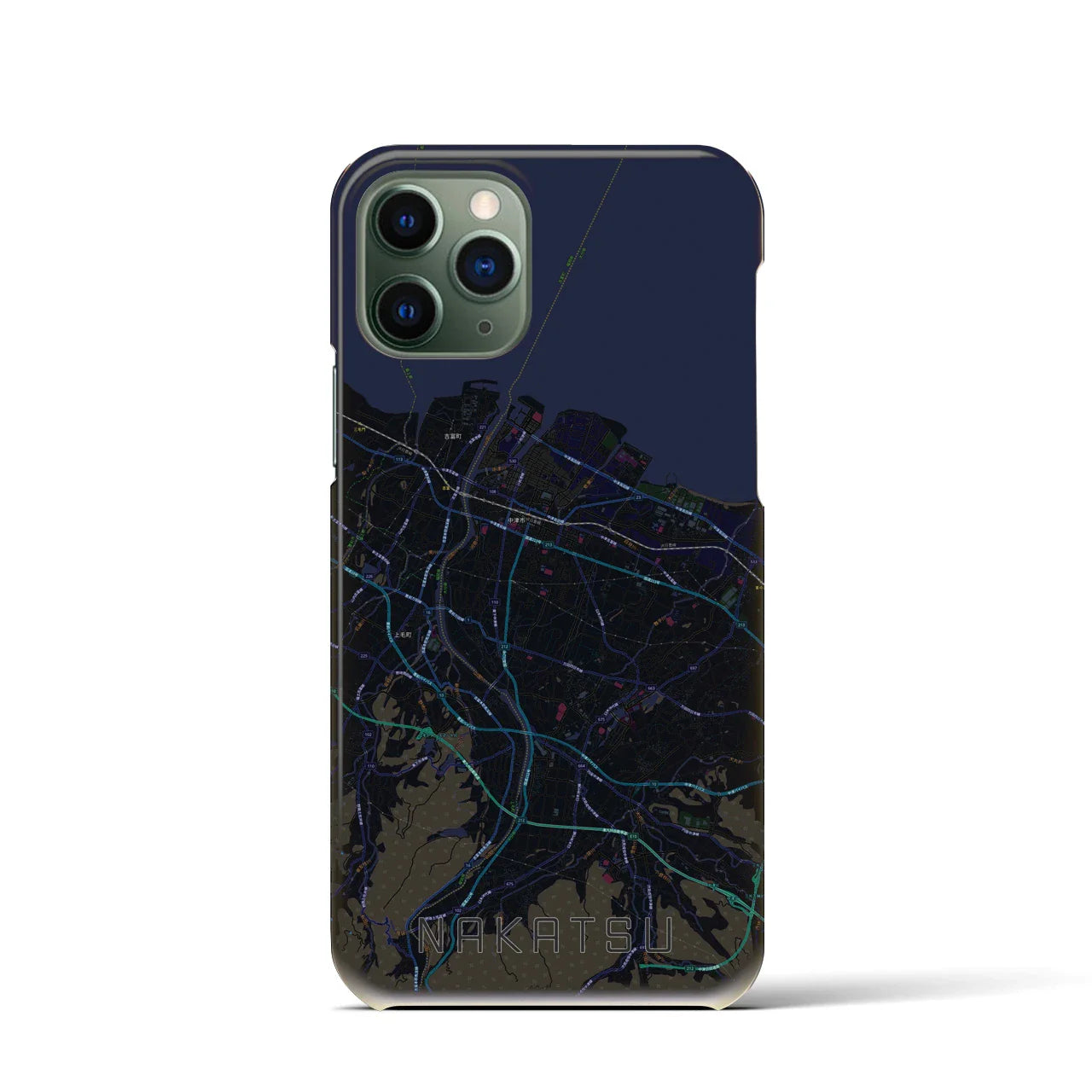 【中津(大分県)】地図柄iPhoneケース(バックカバータイプ)