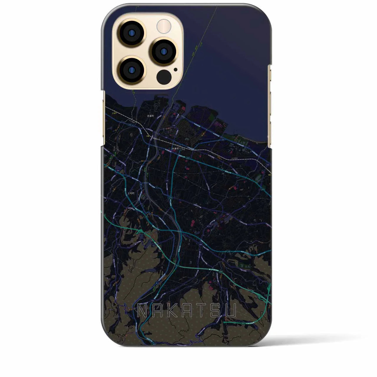 【中津(大分県)】地図柄iPhoneケース(バックカバータイプ)