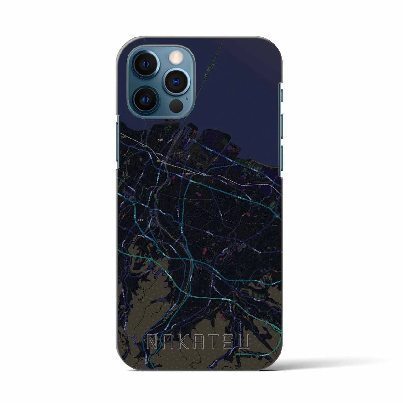 【中津(大分県)】地図柄iPhoneケース(バックカバータイプ)