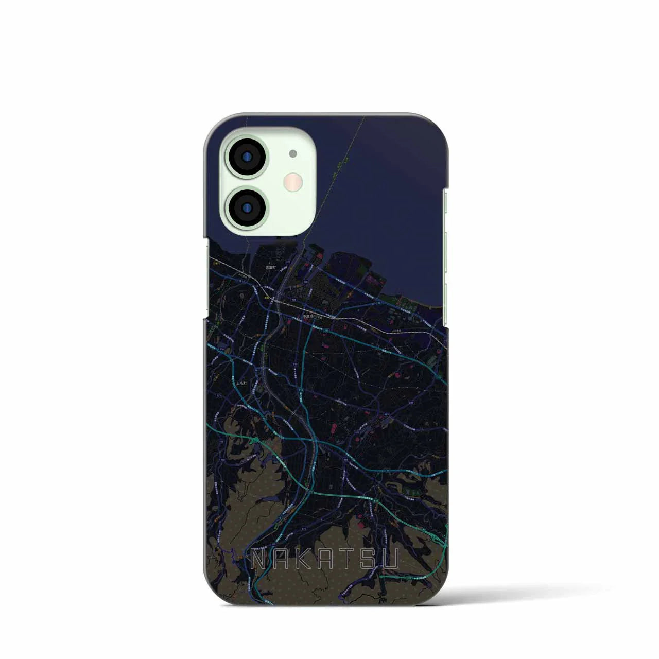 【中津(大分県)】地図柄iPhoneケース(バックカバータイプ)
