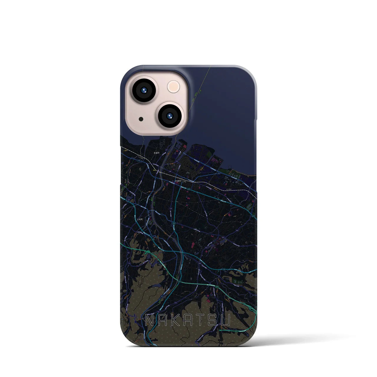 【中津(大分県)】地図柄iPhoneケース(バックカバータイプ)