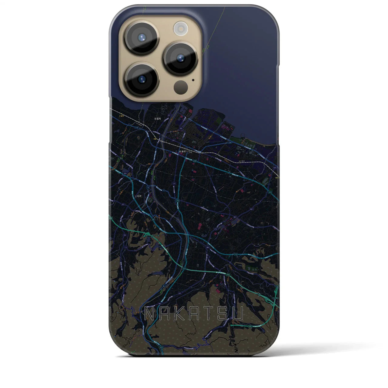 【中津(大分県)】地図柄iPhoneケース(バックカバータイプ)