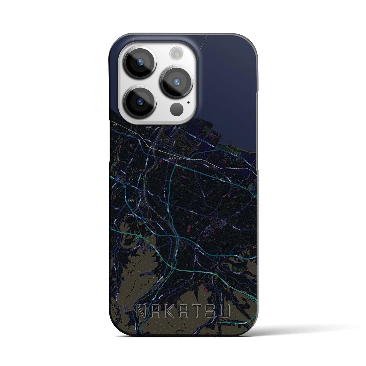 【中津(大分県)】地図柄iPhoneケース(バックカバータイプ)