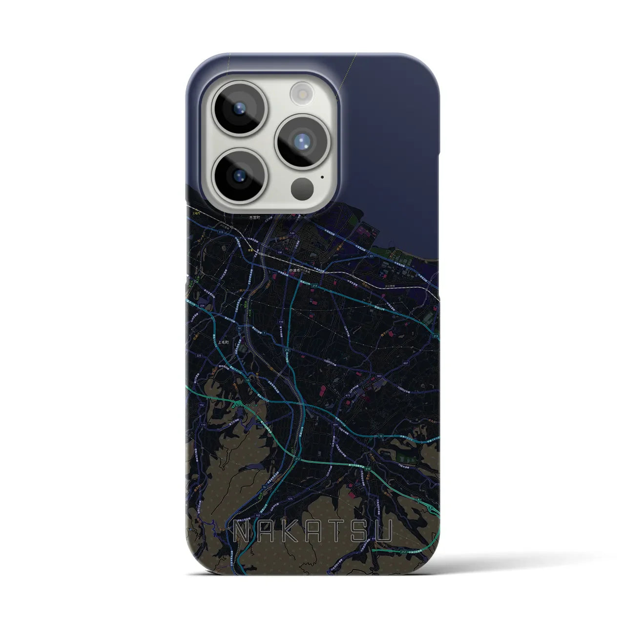 【中津(大分県)】地図柄iPhoneケース(バックカバータイプ)