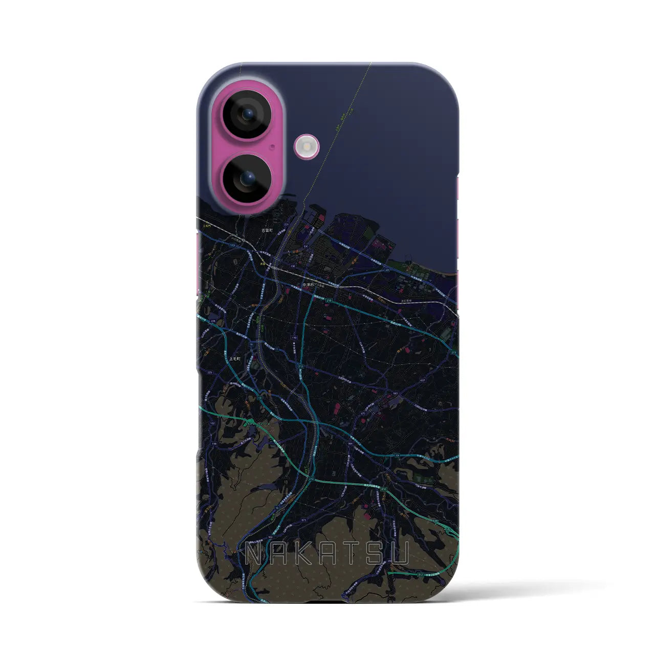 【中津(大分県)】地図柄iPhoneケース(バックカバータイプ)