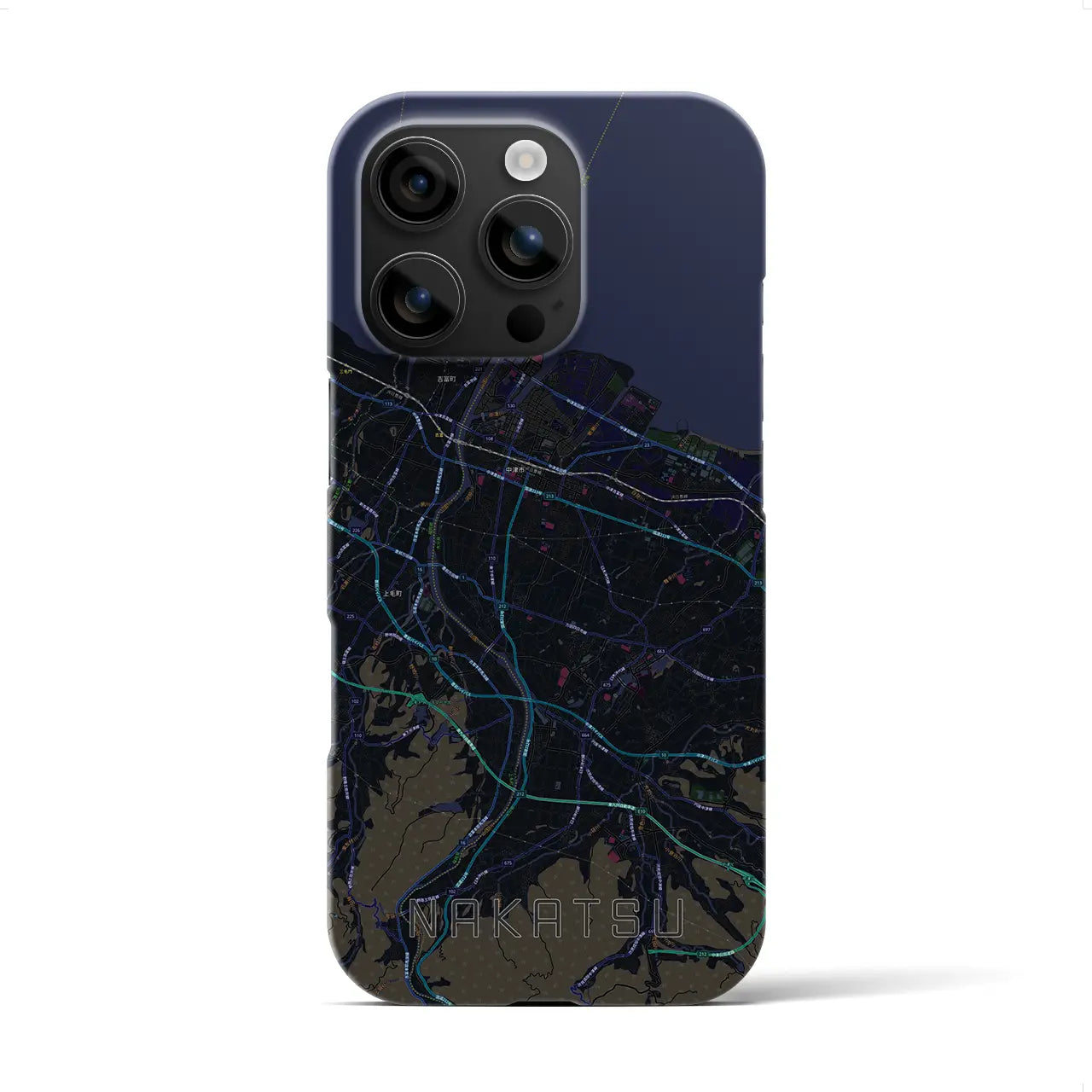 【中津(大分県)】地図柄iPhoneケース(バックカバータイプ)