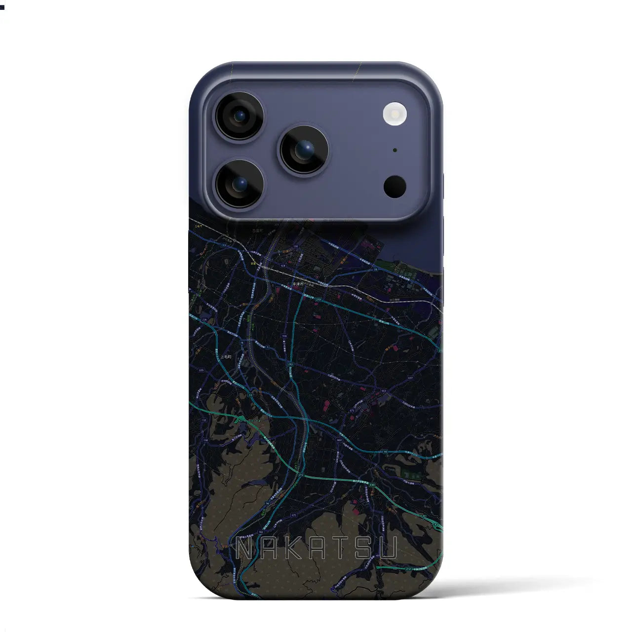 【中津(大分県)】地図柄iPhoneケース(バックカバータイプ)