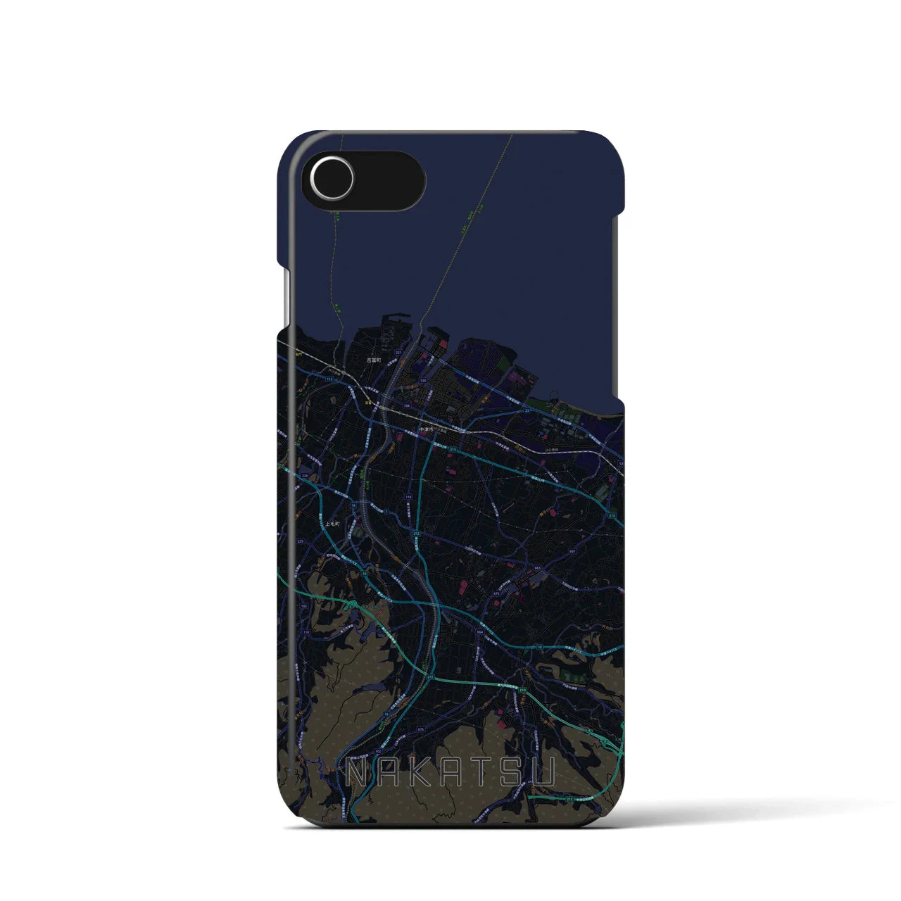 【中津(大分県)】地図柄iPhoneケース(バックカバータイプ)