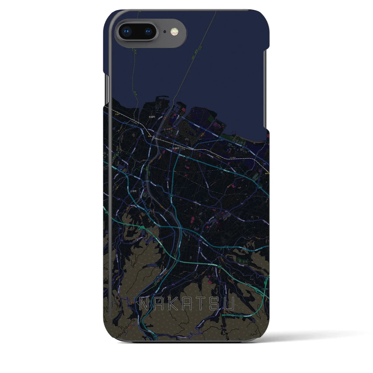 【中津(大分県)】地図柄iPhoneケース(バックカバータイプ)