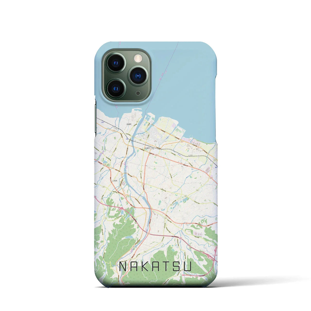 【中津(大分県)】地図柄iPhoneケース(バックカバータイプ)