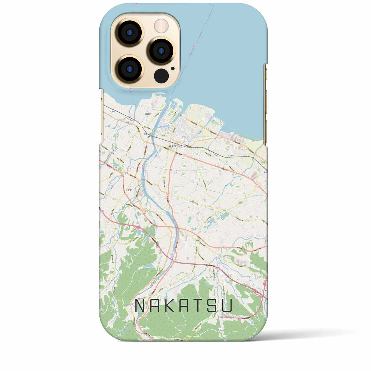【中津(大分県)】地図柄iPhoneケース(バックカバータイプ)