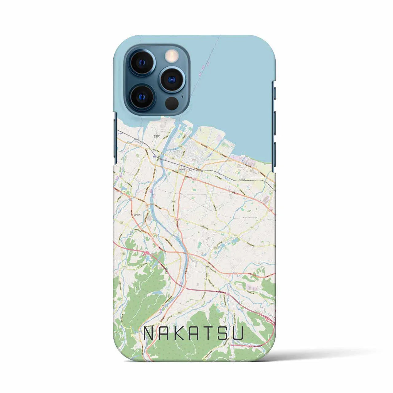 【中津(大分県)】地図柄iPhoneケース(バックカバータイプ)