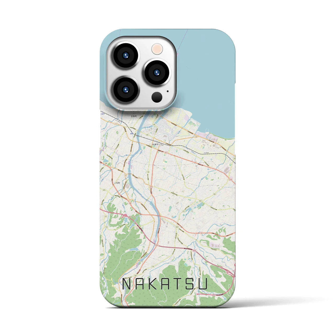 【中津(大分県)】地図柄iPhoneケース(バックカバータイプ)