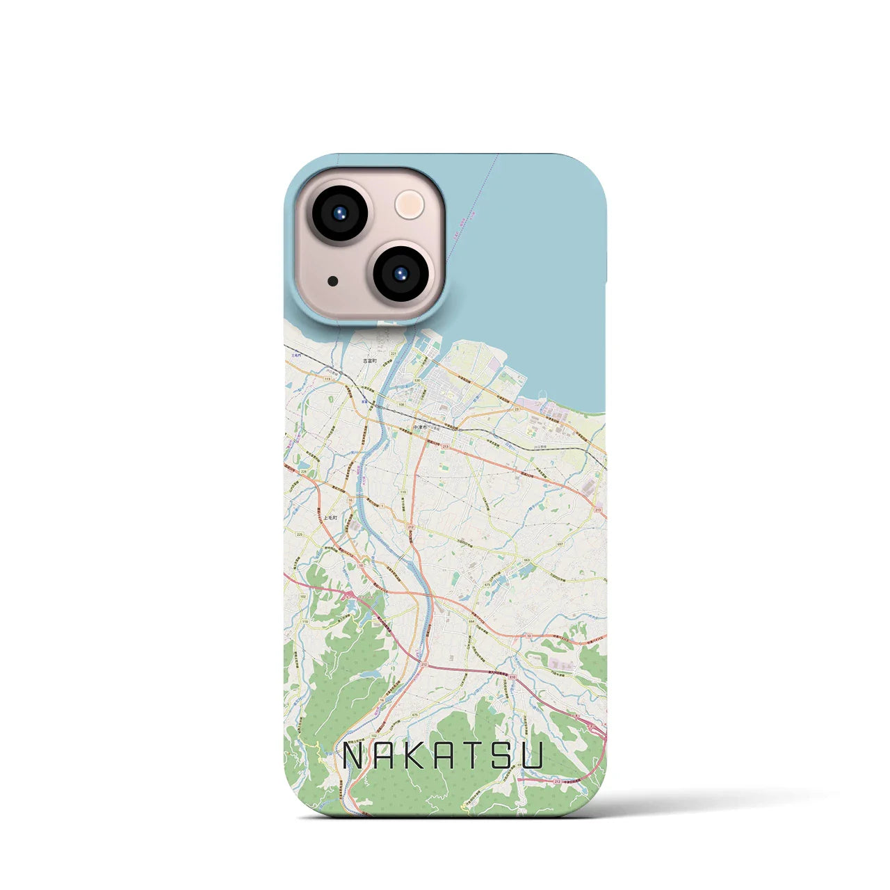 【中津(大分県)】地図柄iPhoneケース(バックカバータイプ)