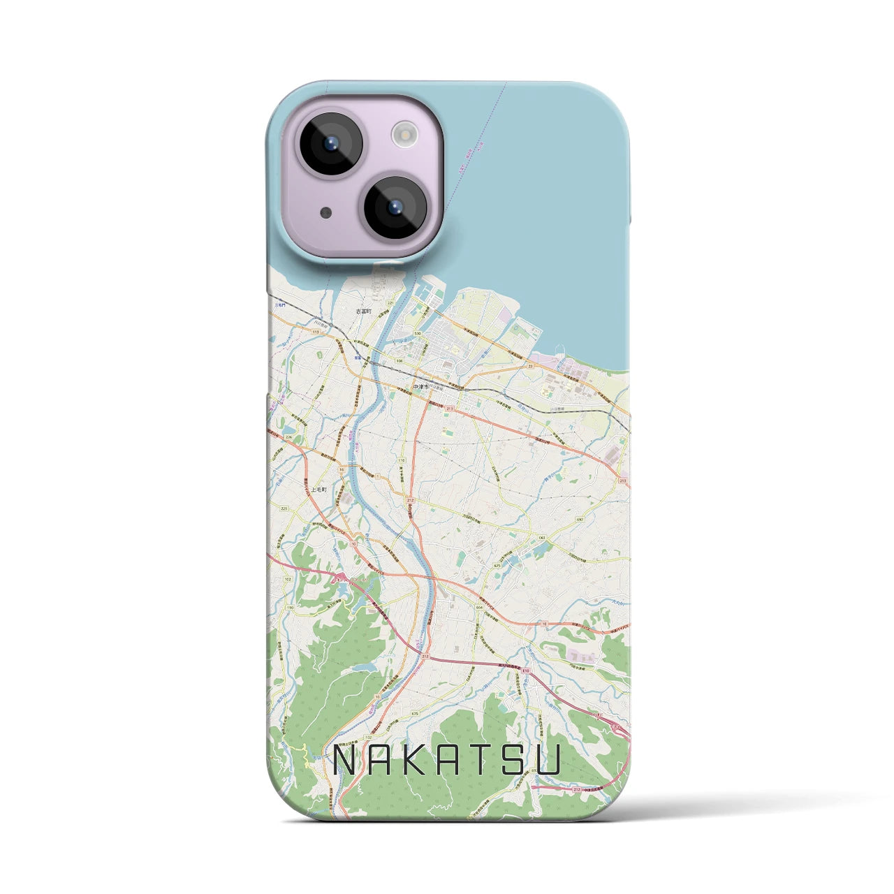 【中津(大分県)】地図柄iPhoneケース(バックカバータイプ)