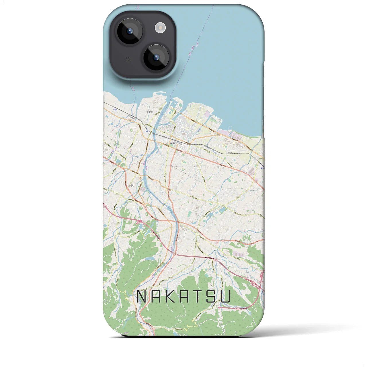 【中津(大分県)】地図柄iPhoneケース(バックカバータイプ)