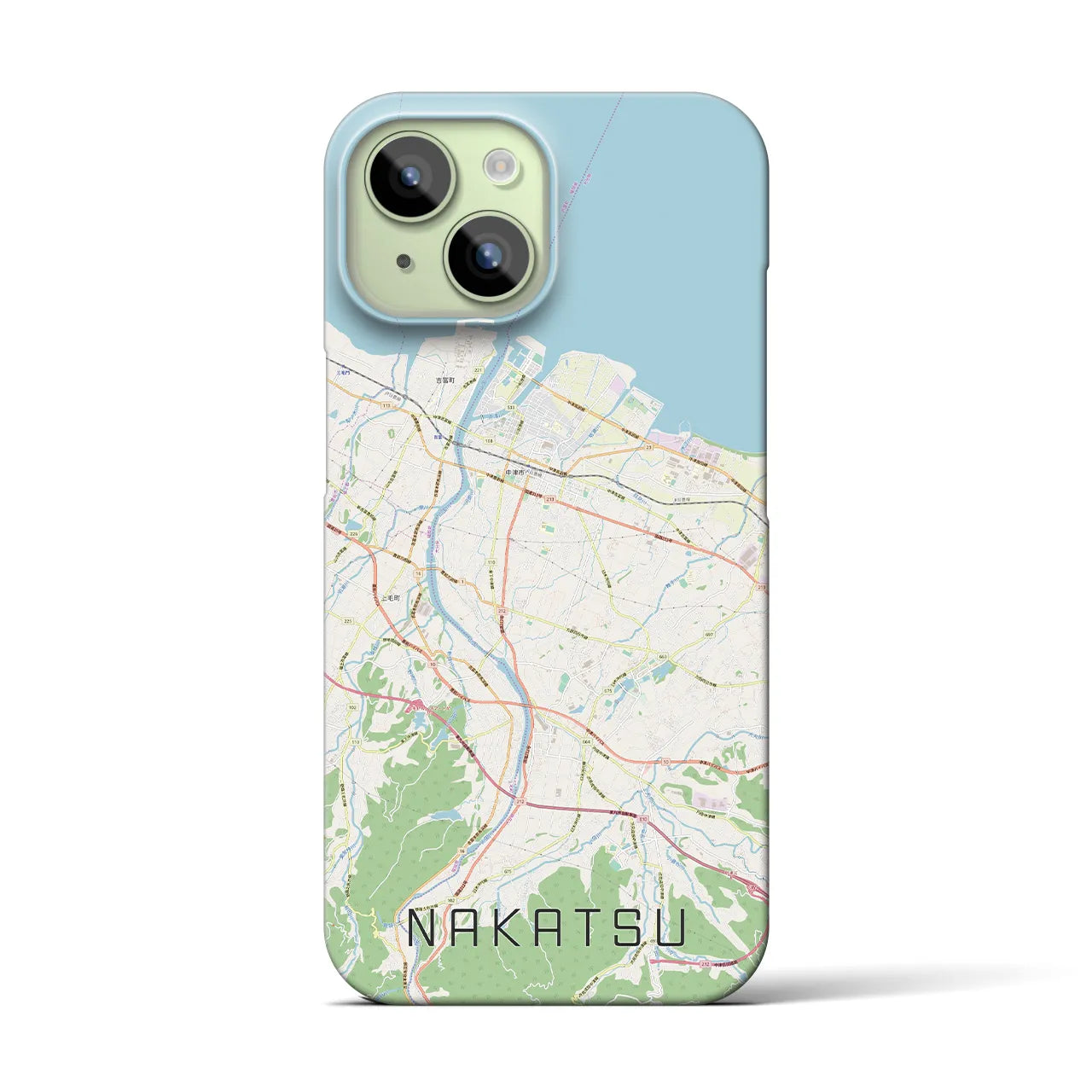 【中津(大分県)】地図柄iPhoneケース(バックカバータイプ)