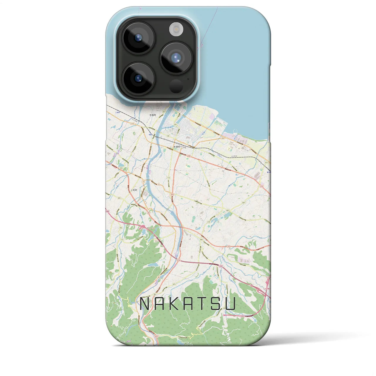 【中津(大分県)】地図柄iPhoneケース(バックカバータイプ)
