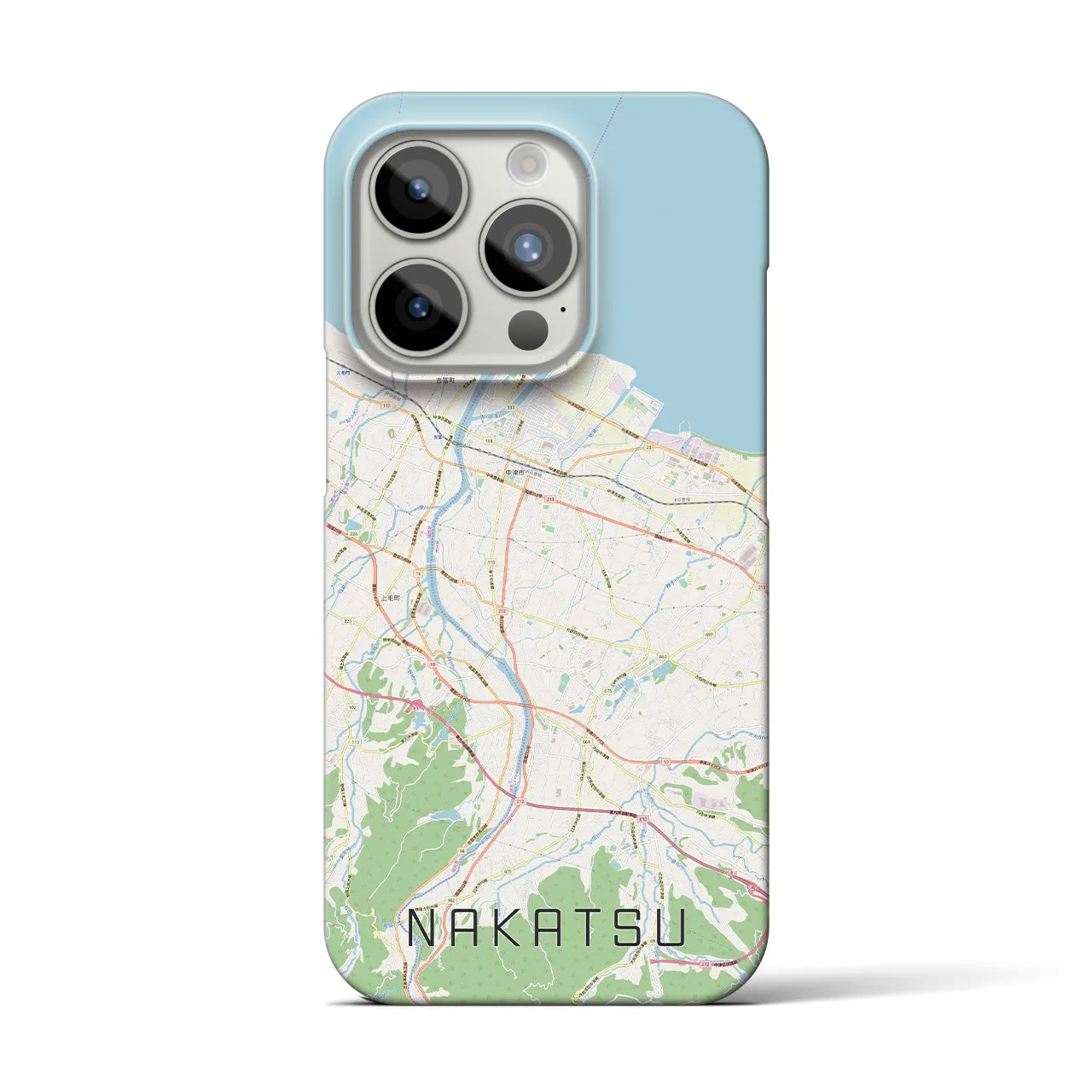 【中津(大分県)】地図柄iPhoneケース(バックカバータイプ)