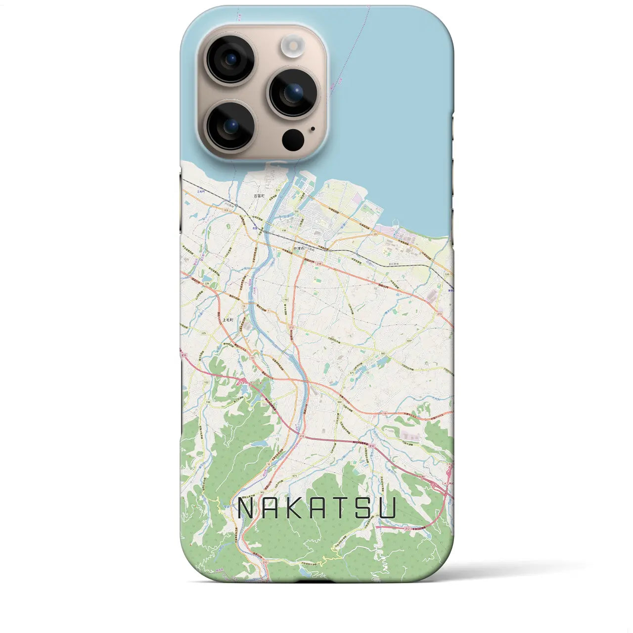 【中津(大分県)】地図柄iPhoneケース(バックカバータイプ)