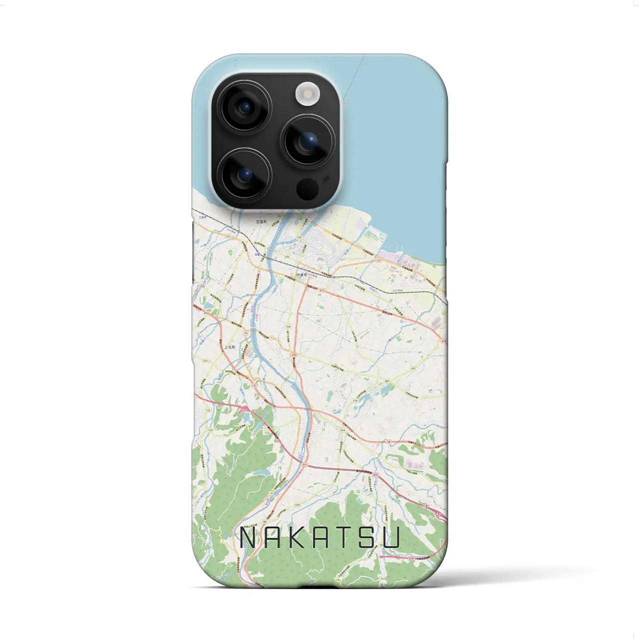 【中津(大分県)】地図柄iPhoneケース(バックカバータイプ)