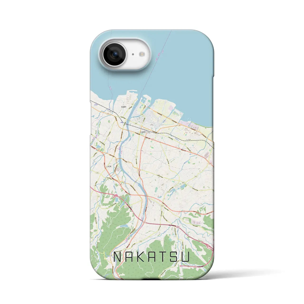 【中津(大分県)】地図柄iPhoneケース(バックカバータイプ)