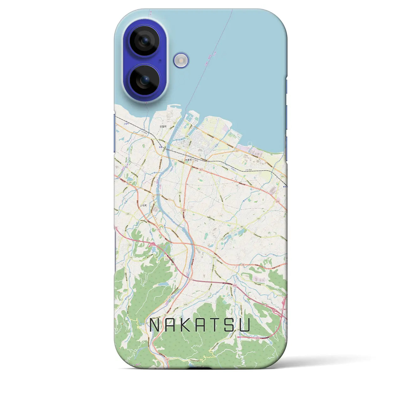 【中津(大分県)】地図柄iPhoneケース(バックカバータイプ)