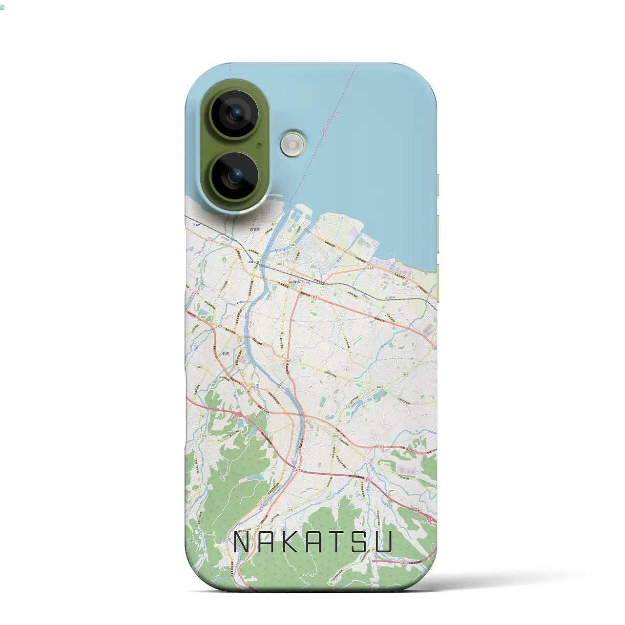 【中津(大分県)】地図柄iPhoneケース(バックカバータイプ)