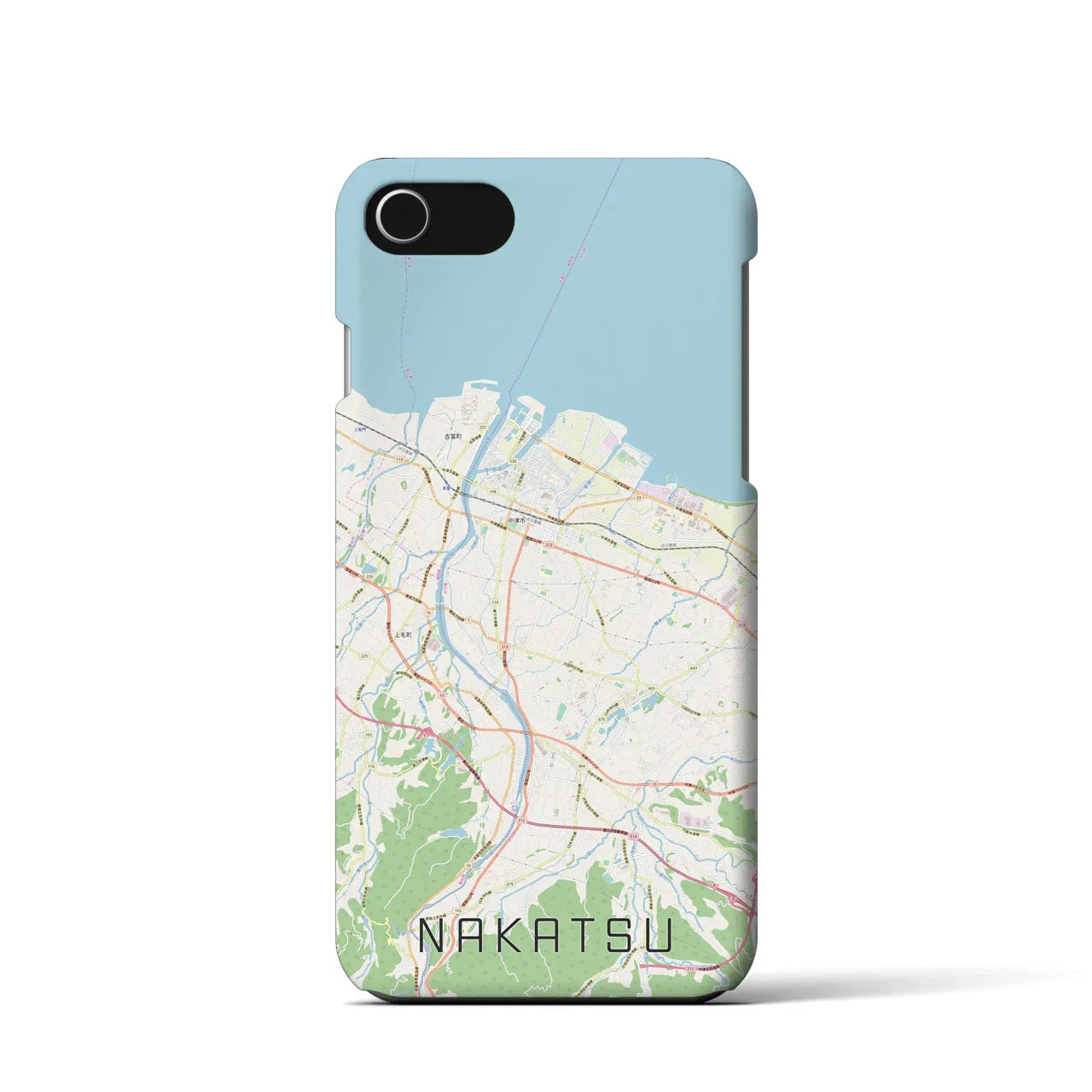 【中津(大分県)】地図柄iPhoneケース(バックカバータイプ)