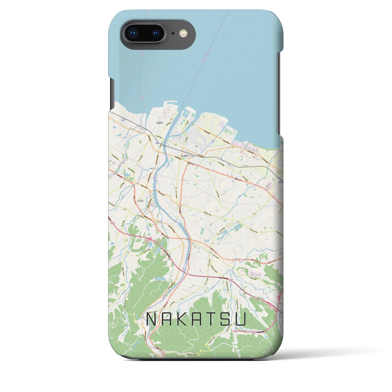 【中津(大分県)】地図柄iPhoneケース(バックカバータイプ)