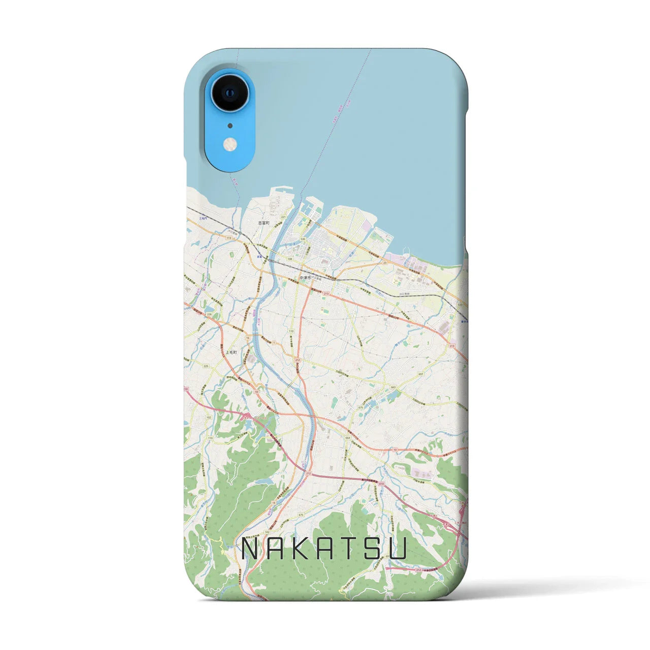 【中津(大分県)】地図柄iPhoneケース(バックカバータイプ)