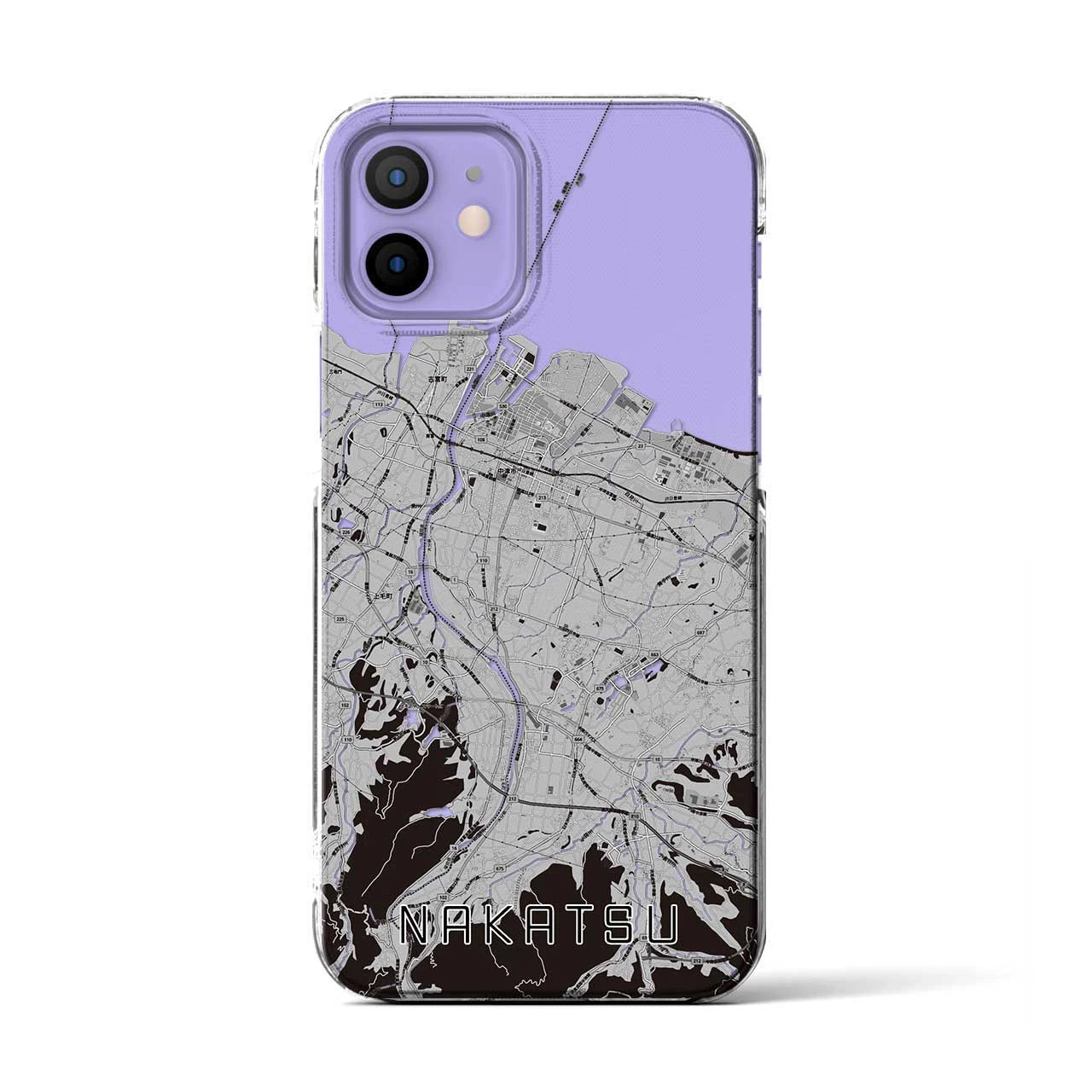 【中津(大分県)】地図柄iPhoneケース(クリアタイプ)