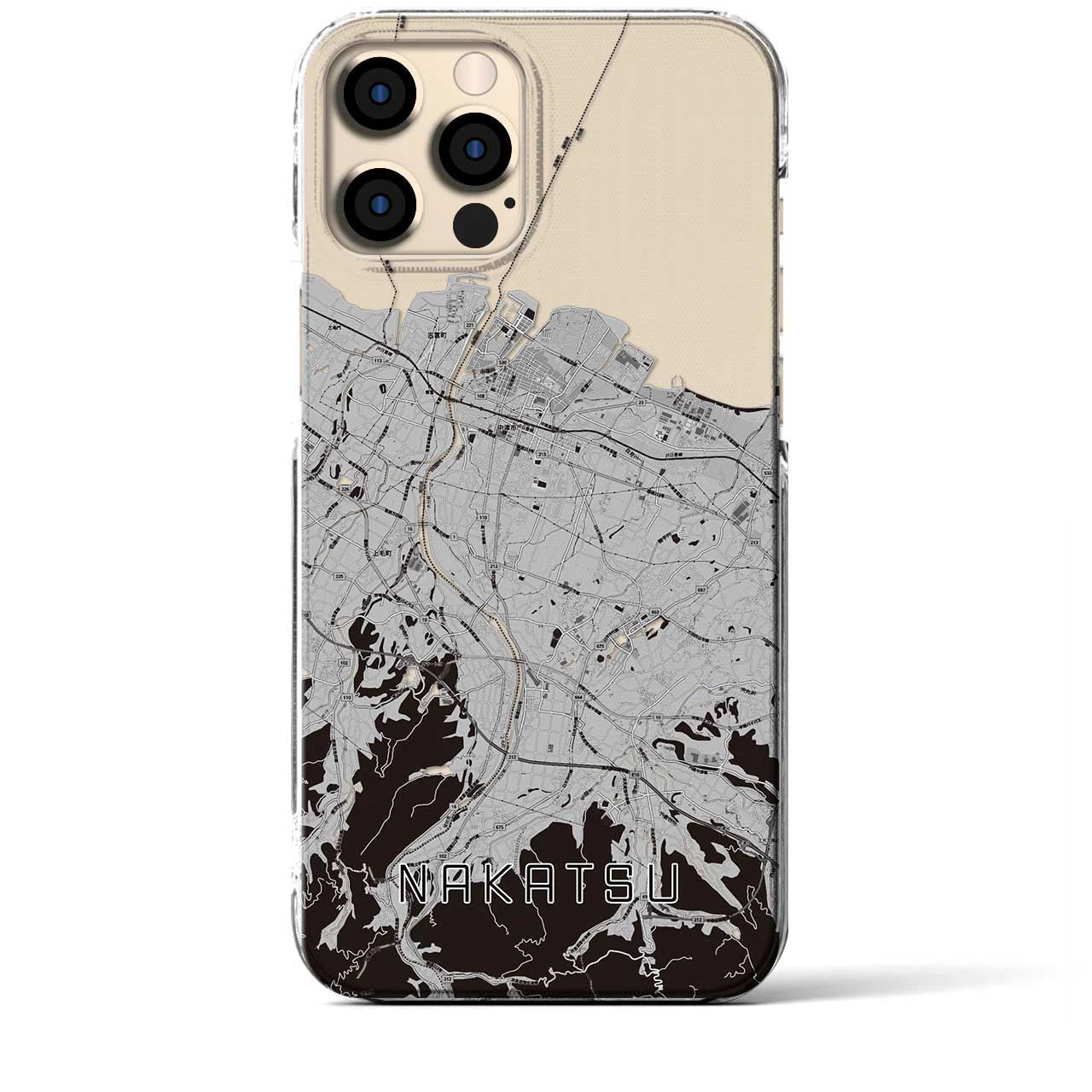 【中津(大分県)】地図柄iPhoneケース(クリアタイプ)