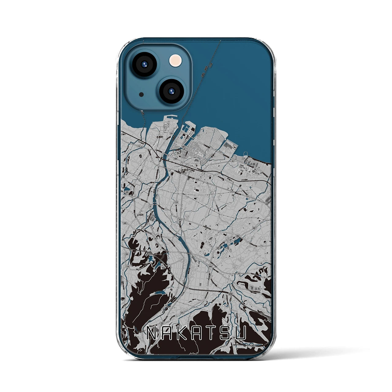 【中津(大分県)】地図柄iPhoneケース(クリアタイプ)