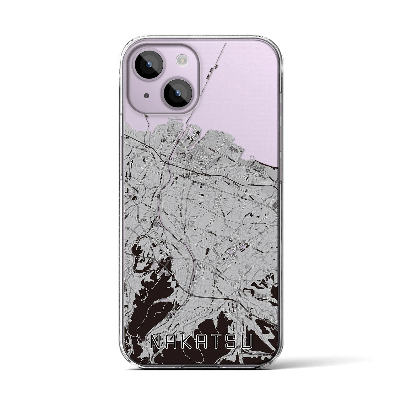 【中津(大分県)】地図柄iPhoneケース(クリアタイプ)