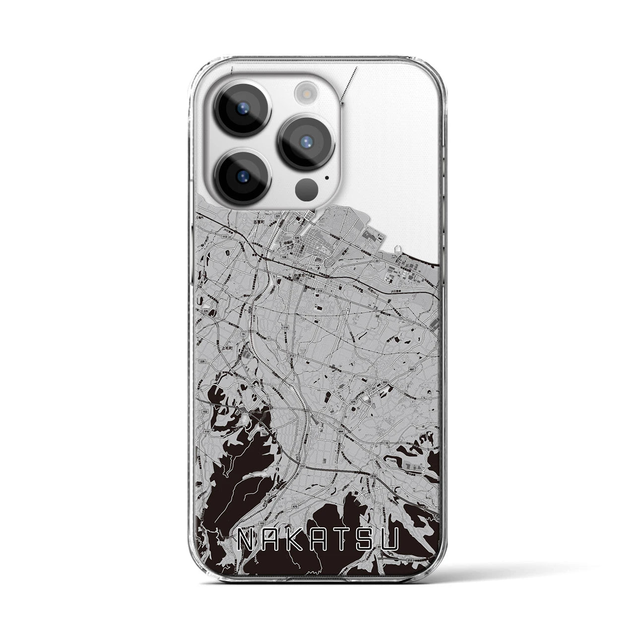 【中津(大分県)】地図柄iPhoneケース(クリアタイプ)