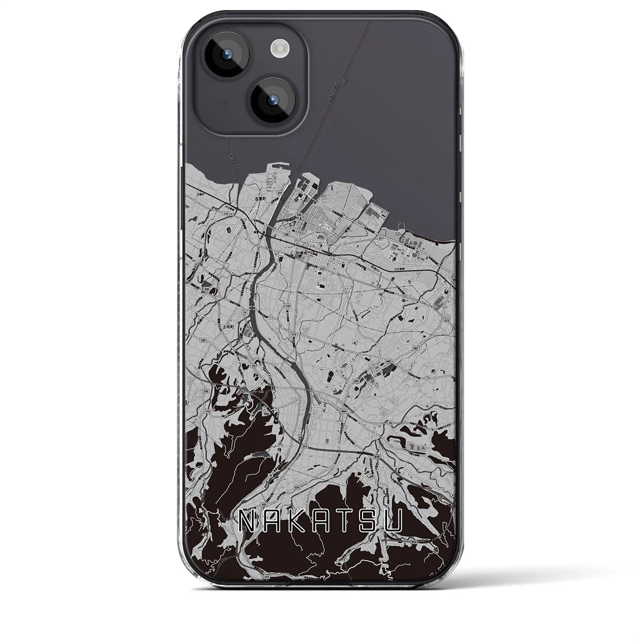 【中津(大分県)】地図柄iPhoneケース(クリアタイプ)