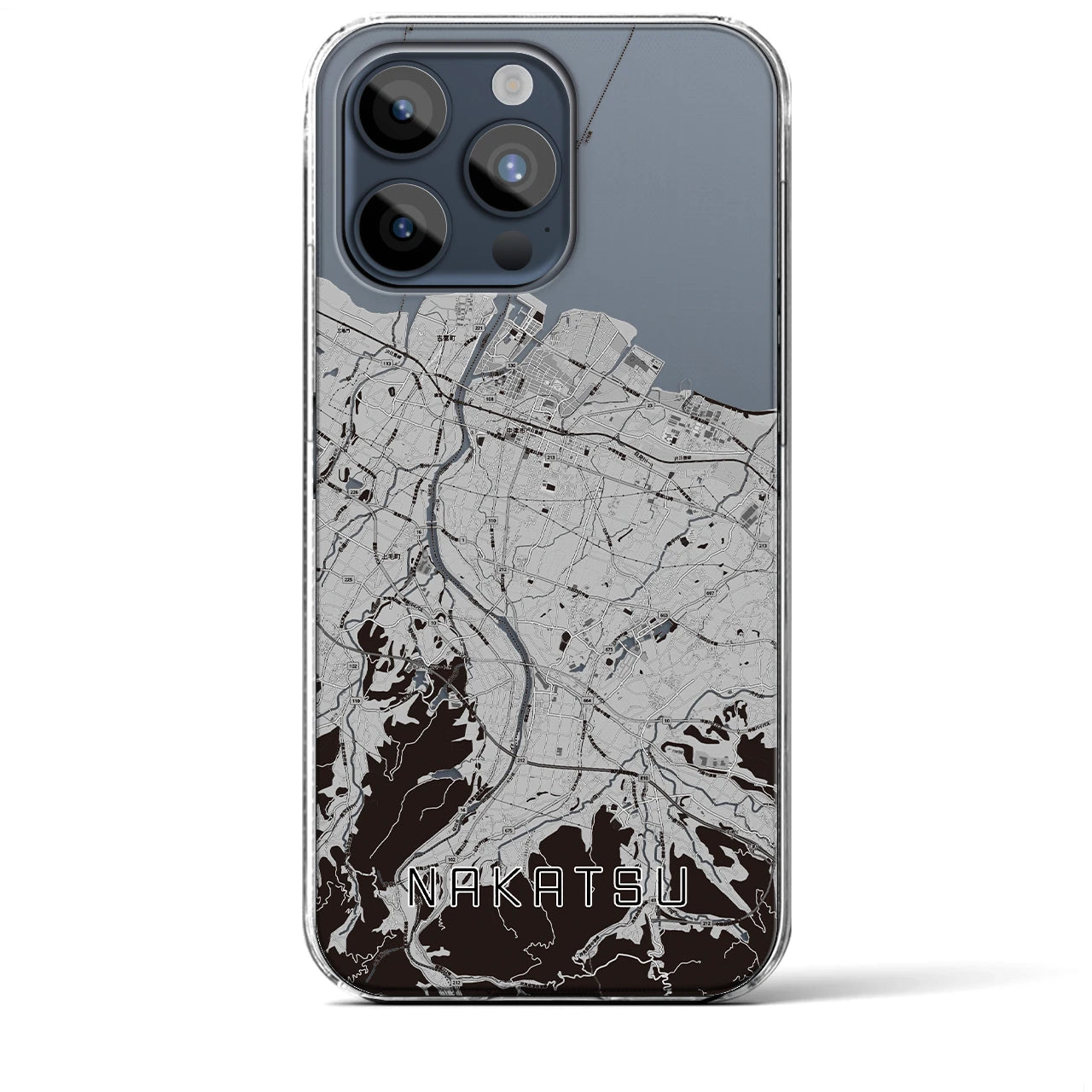 【中津(大分県)】地図柄iPhoneケース(クリアタイプ)